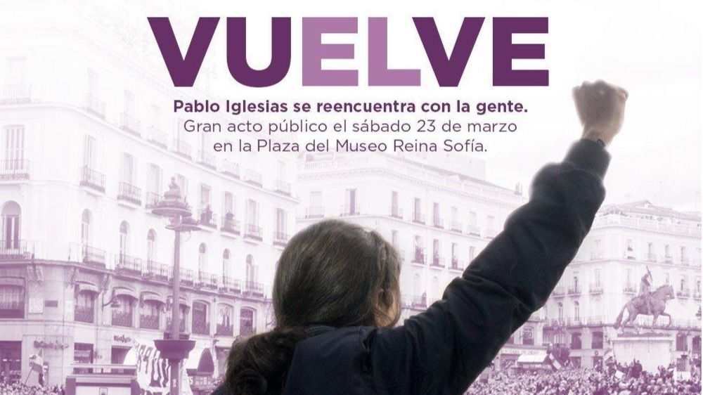 Iglesias se desmarca del polémico cartel que anuncia su regreso