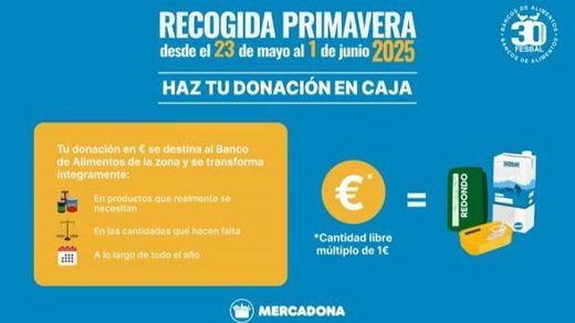 Mercadona colabora con FESBAL en la Recogida Primavera 2025