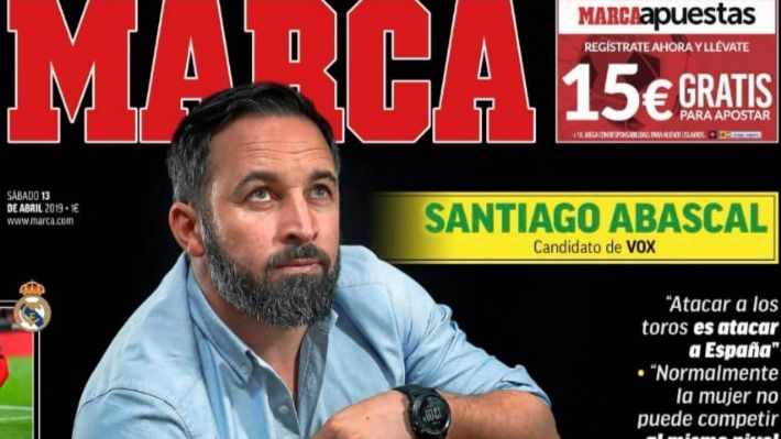 La polémica entrevista de 'Marca' a Abascal: en contra de 'La Roja', el Athletic de Bilbao, volver a la 'mili'...