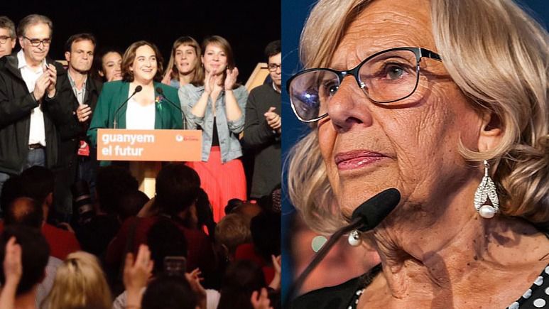 Desastre municipal para la izquierda: Colau se despide de Barcelona y Carmena pierde Madrid