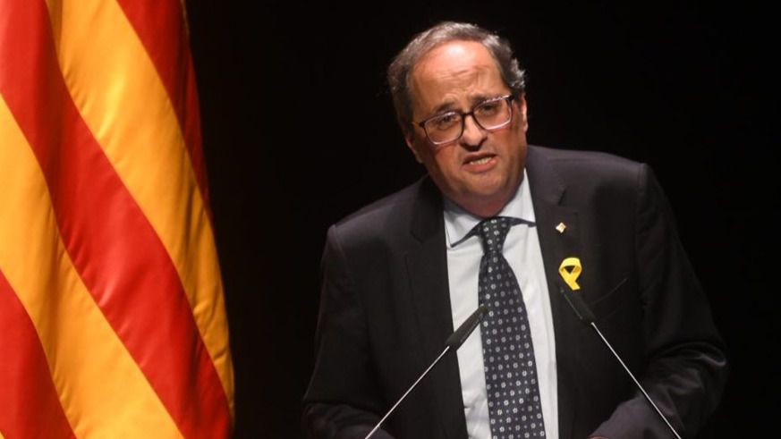 Torra cede y emite un escueto mensaje de condena de la violencia en las calles de Cataluña