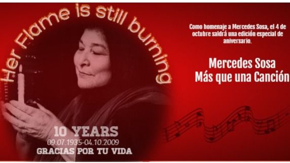 Diez años ya sin Mercedes Sosa: tendrá un doble homenaje con libro de Anette Christensen y actuación de Laura Granados (vídeo)