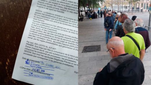 Colas masivas de independentistas ante los juzgados para autoinculparse por el 1-O y colapsar la Justicia