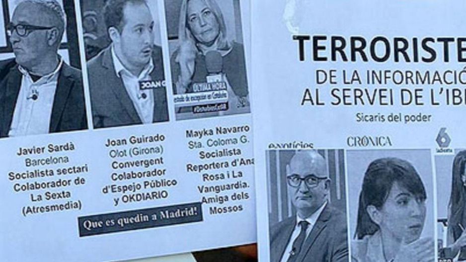 Seis periodistas catalanes, señalados como "terroristas de la información"