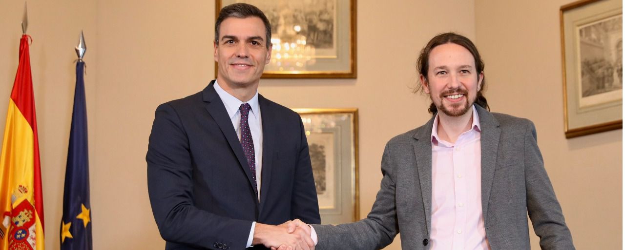 Sánchez e Iglesias acuerdan el primer gobierno de coalición en España