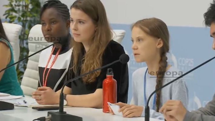 Greta Thunberg cede su voz a los jóvenes activistas del mundo en la COP25