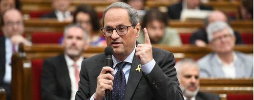 Quim Torra, condenado a un año y medio de inhabitación por los lazos amarillos
