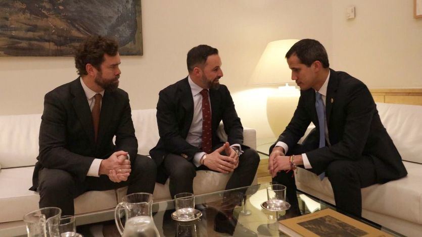 Los controvertidos halagos de Juan Guaidó a Vox por su recibimiento en Madrid