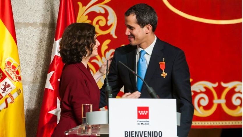 Isabel Díaz Ayuso y Juan Guaidó