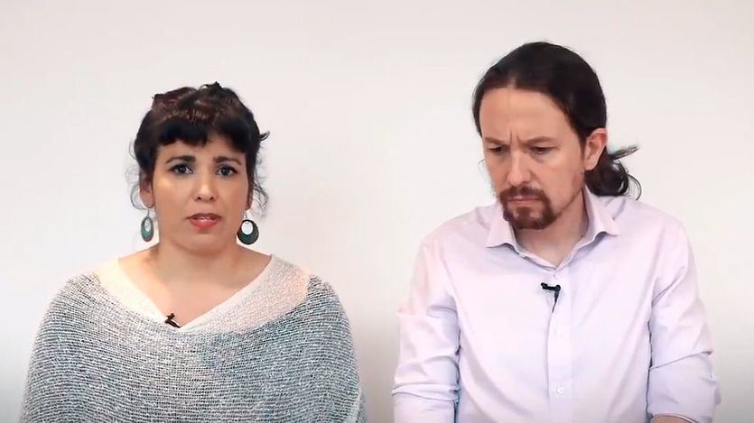 Teresa Rodríguez y Pablo Iglesias