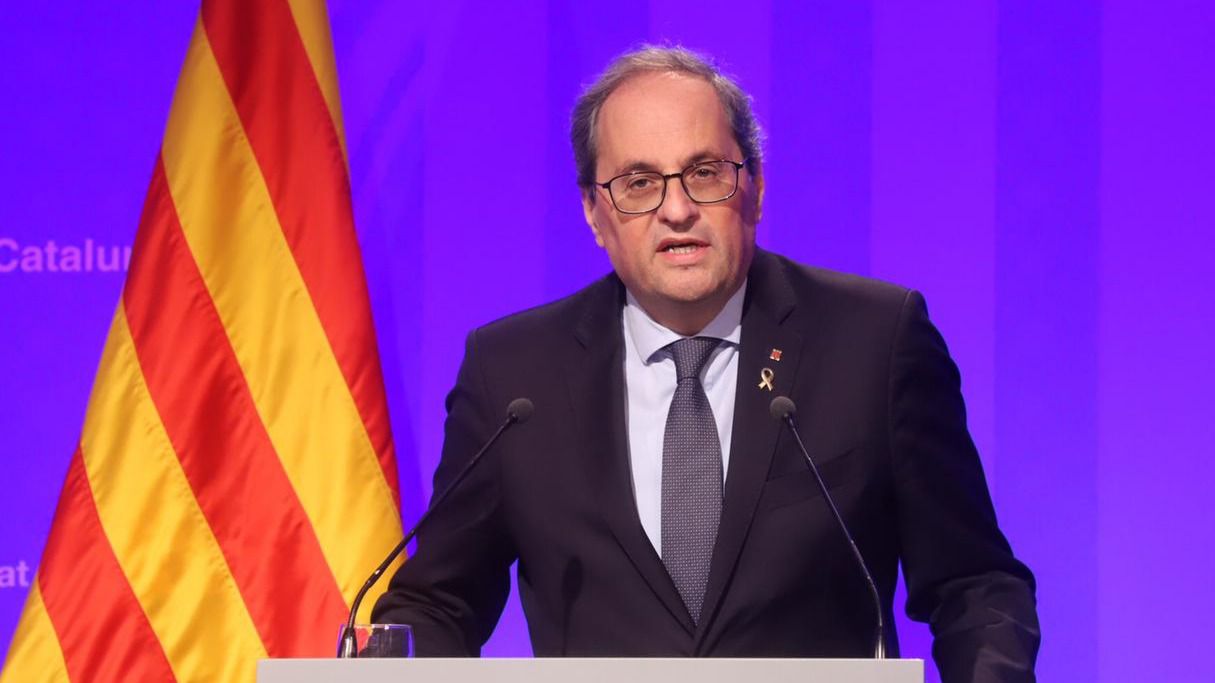 Torra critica las medidas del Gobierno contra el coronavirus por "insuficientes" y dice que Cataluña actuará por su cuenta