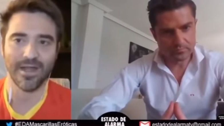La pillada a Alfonso Merlos durante una videollamada con Javier Negre