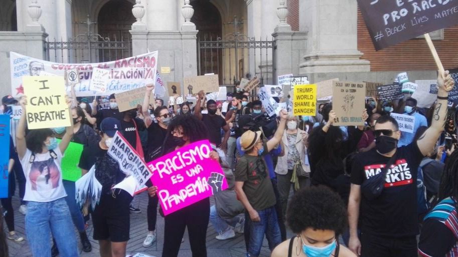 Las manifestaciones antirracistas de homenaje a George Floyd llegan a España