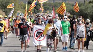 Los Reyes se topan con las protestas en su visita a Cataluña