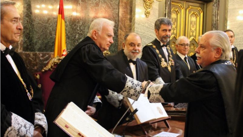 Luis Navajas en su toma de posesión como teniente fiscal en el Tribunal Supremo