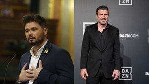 El encontronazo entre Gabriel Rufián y Luis Figo en Twitter