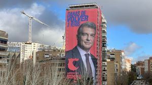 Laporta 'se instala' junto al Bernabéu en su campaña a la presidencia del Barça