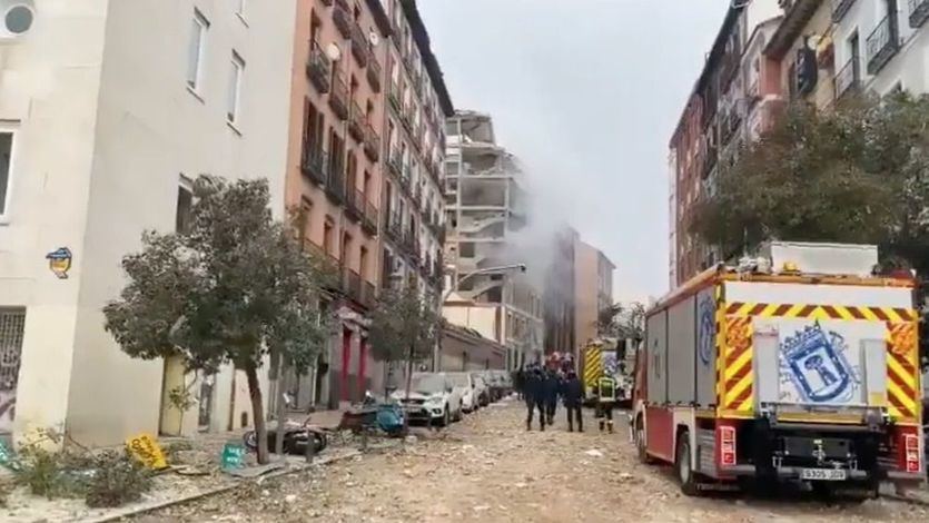 Las imágenes de la fuerte explosión que ha destrozado un edificio en Madrid