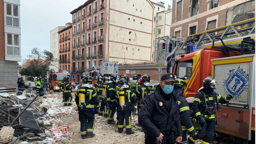 Explosión en un edificio en Madrid