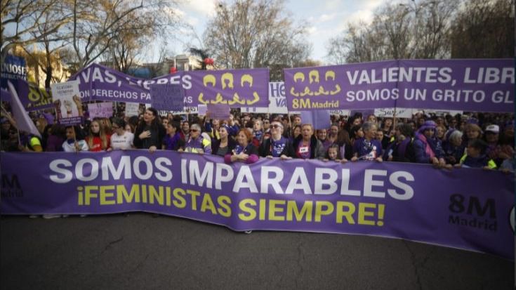 Manifestación feminista 8-M en Madrid