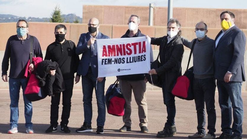 Los presos independentistas, el pasado mes de febrero