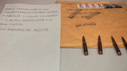 Las cartas con balas llegaron a sus destinatarios por un fallo del vigilante de seguridad