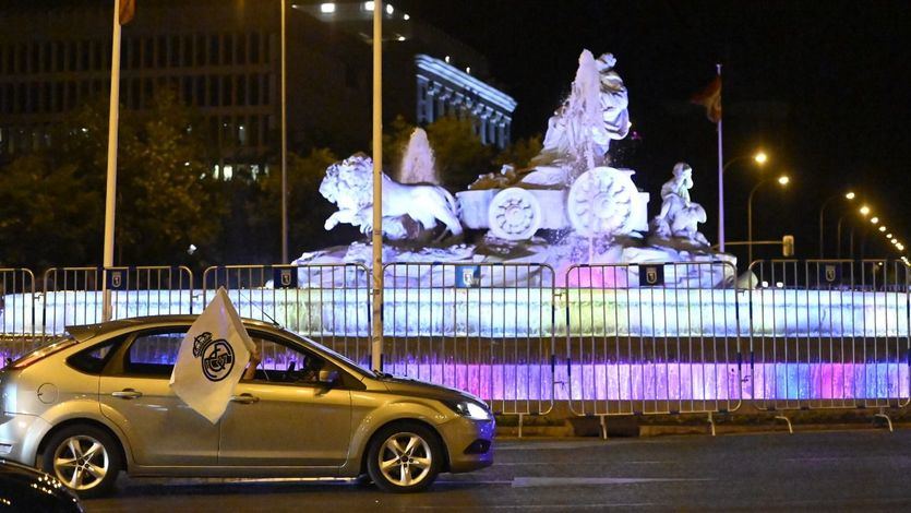 Cibeles y Neptuno, blindadas para evitar aglomeraciones por el título de Liga