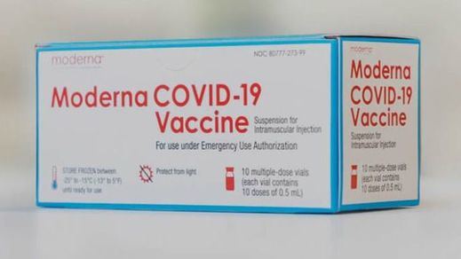 Moderna informa de que será necesaria a una tercera dosis de su vacuna antes del fin del verano