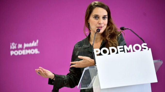 Noelia Vera en una rueda de prensa