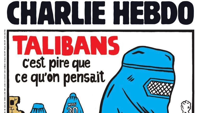La aplaudida portada de la revista 'Charlie Hebdo' sobre Afganistán y los talibanes
