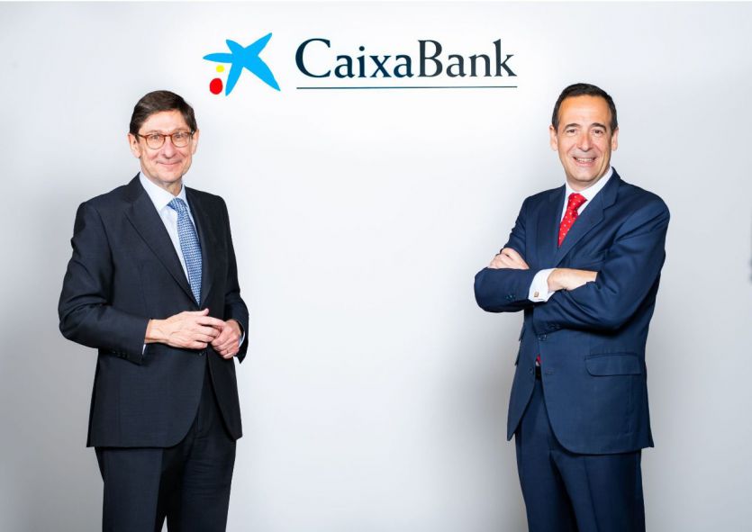 José Ignacio Goirigolzarri, presidente de CaixaBank, y Gonzalo Gortázar, consejero delegado de CaixaBank
