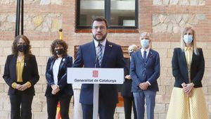 Aragonès reprocha a España la "violencia, represión y exilio forzoso" en el aniversario del 1-O