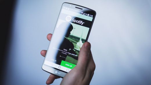 La app de Spotify en el móvil