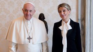 Yolanda Díaz tilda de "emocionante" su encuentro con el Papa Francisco