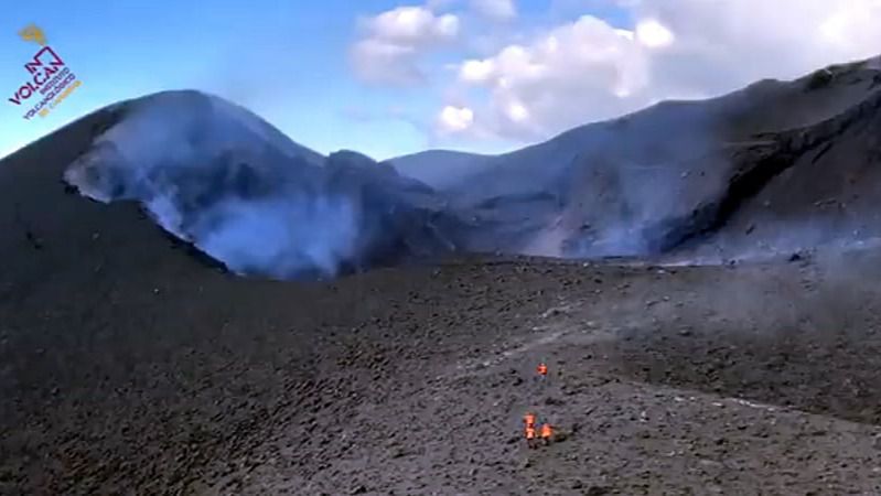 Cráter del volcán de La Palma