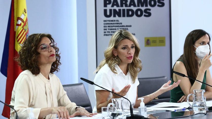 María Jesús Montero, Yolanda Díaz e Ione Belarra