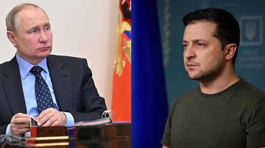 Volodímir Zelensky y Vladimir Putin