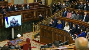 Zelensky rememora ante el Congreso el bombardeo de Gernika y pide más sanciones a Rusia
