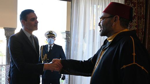 Pedro Sánchez, en su encuentro con el rey de Marruecos, Mohamed VI