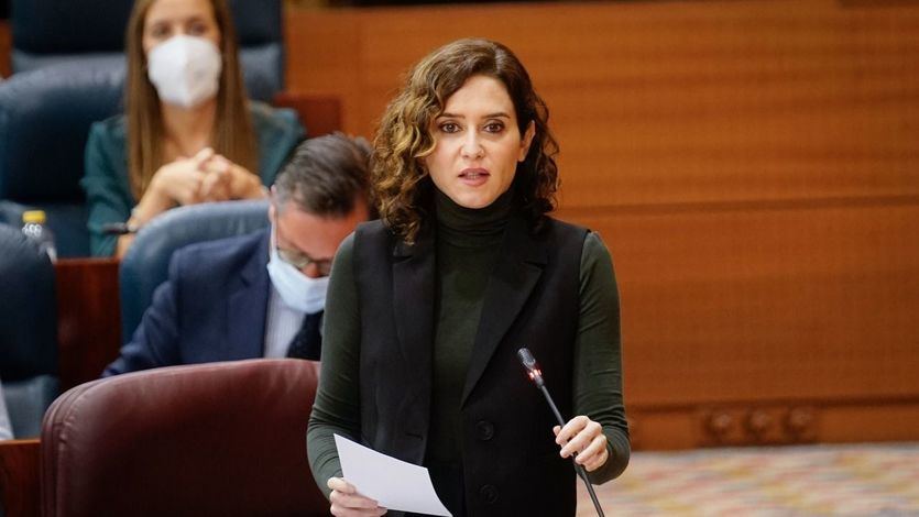 Ayuso, en el Pleno de la Asamblea de Madrid