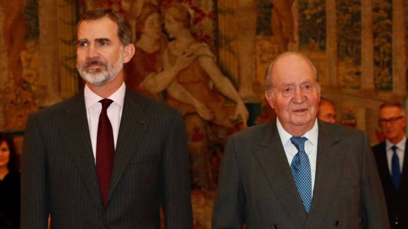 El Rey emérito, Juan Carlos I, con Felipe VI
