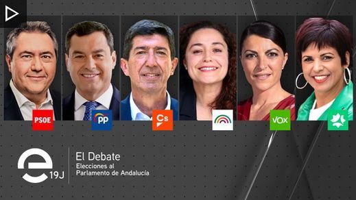 Primer debate a 6 de los candidatos a la presidencia de Andalucía