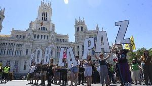 Protestas en Madrid contra la OTAN a 3 días del inicio de la cumbre