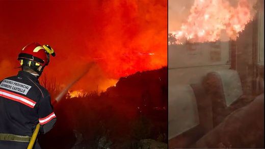 Una decena de heridos por quemaduras al bajarse de un tren que circulaba cerca del incendio de Bejís