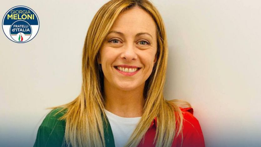 Giorgia Meloni del partido Fratelli d'Italia 
