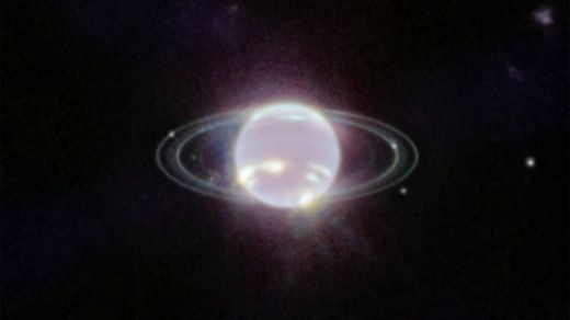Imagen de Neptuno tomada por el telescopio James Webb