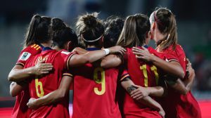 La Selección Española Femenina, en un partido
