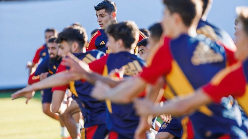 Entrenamiento de la Selección española