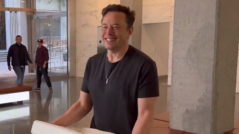 Elon Musk, en las instalaciones de Twitter