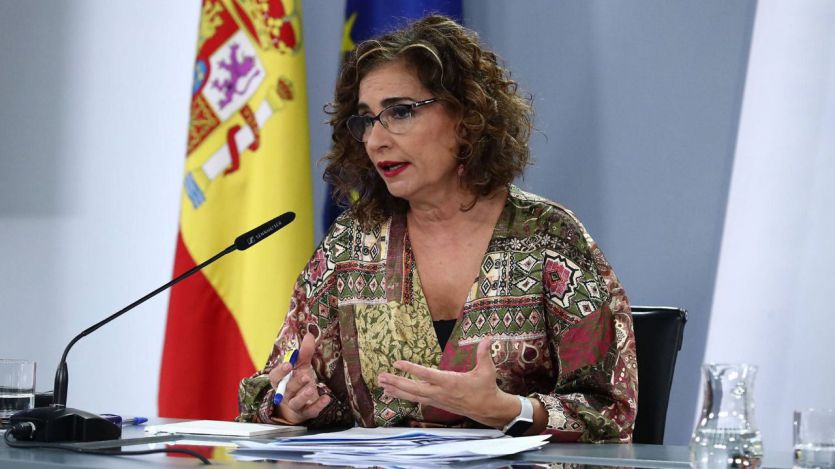 María Jesus Montero, Ministra de Hacienda durante la rueda de Prensa del Consejo de Ministros